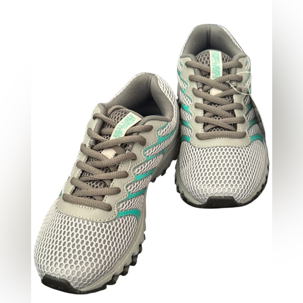 K-Swiss Kids Sneakers Gray Teal - Athletic School Shoes | NWT - Picture 4 of 6